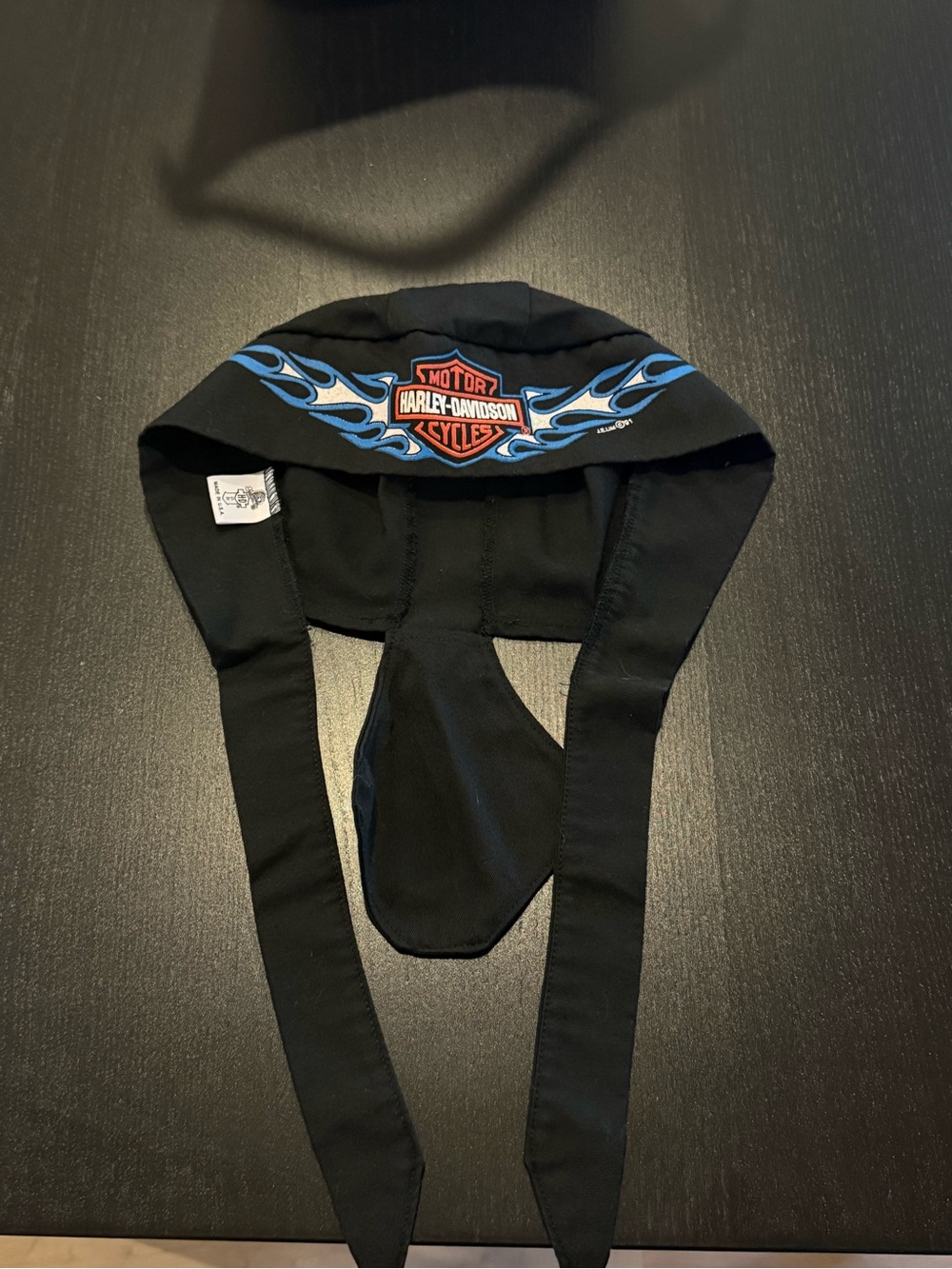 Vintage Harley-Davidson Flames Bandana Durag Head Wrap Cap Biker